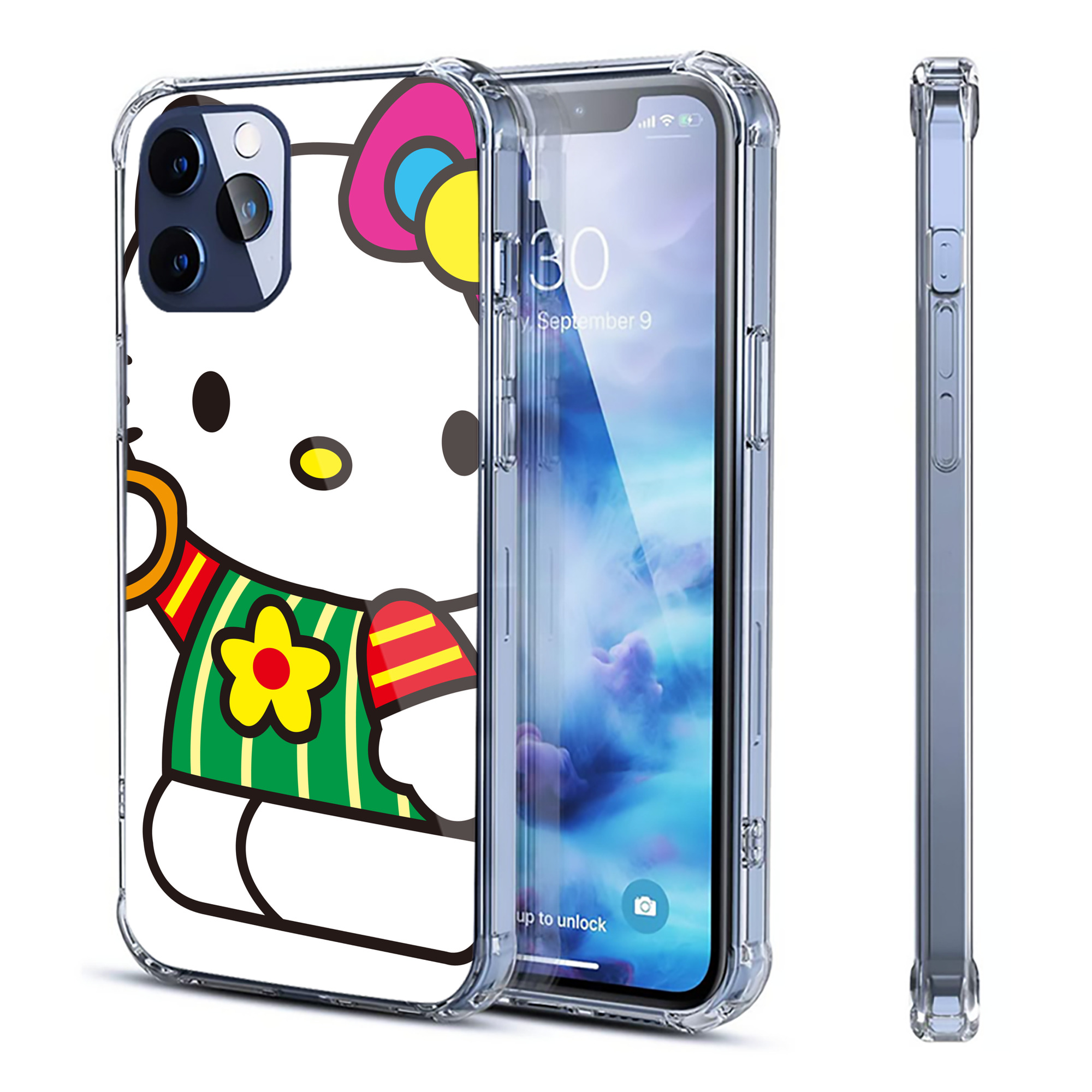 （画像用） Hello Kitty ハローキティ 【iPhone 12シリーズ対応】透明スマホケース（クリアソフトケース）